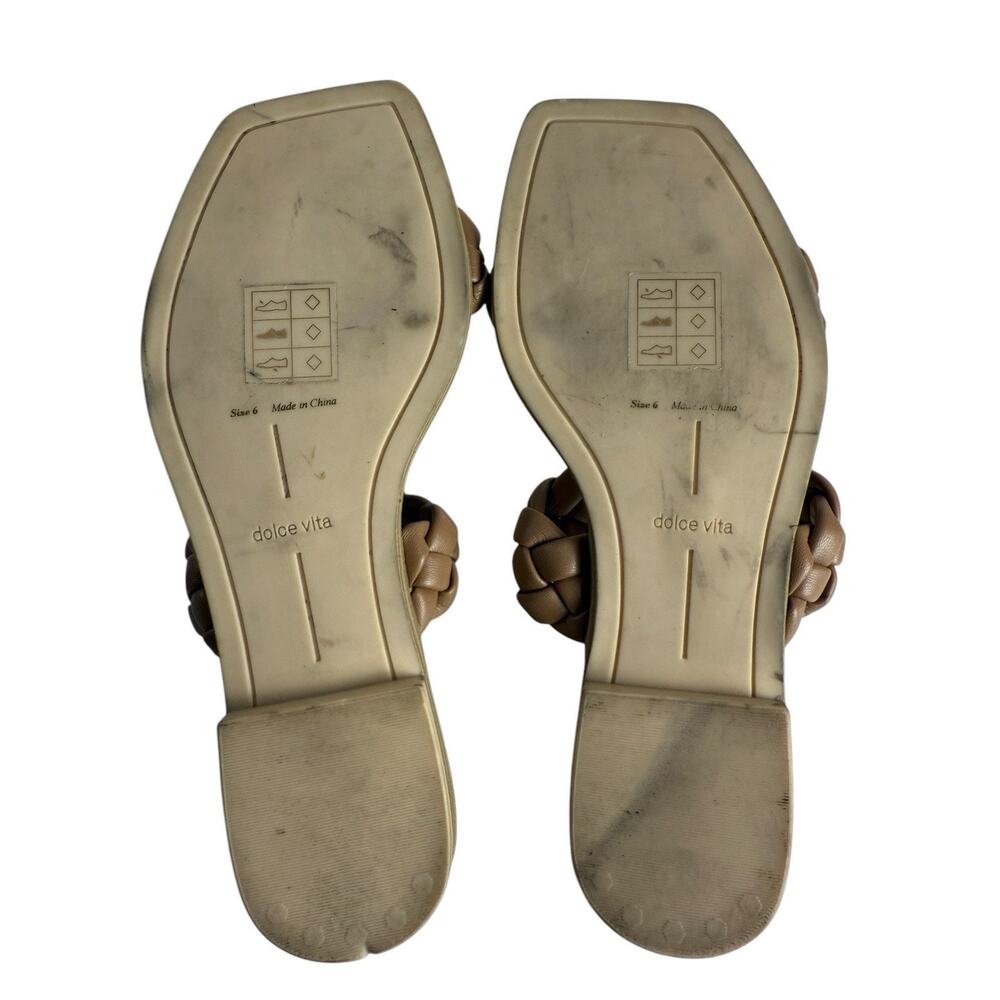 Dolce Vita Sandals Womens 6 Indy Caramel Stella Brown Braided‎ Slip On Shoes - Picture 6 of 6